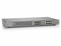 LevelOne 16-Port-Gigabit Ethernet-PoE-Switch - 802.3at PoE+ - 480W - Unmanaged -