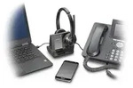 Poly Savi W8220 USB ANC binaural Headset - Schwarz