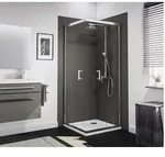 Eckeinstieg Schiebet&uuml;r SCHULTE Sunny ExpressPlus 90 x 90 cm Klarglas Profilfarbe