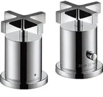 hansgrohe HG 2L AXOR CITTERIO Wannenrandarmatur DN 15 m Therm. m Kr-Gri chr - Silber