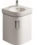 Geberit Eck-Waschtischunterschrank Renova Compact 69x60,4x55cm, 2 T&uuml;ren, wei&szlig;