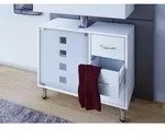 VCM Waschtischunterschrank Darola 58 x 67 x 30 cm , Farbe Wei&szlig; - Wei&szlig;