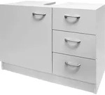 CASARIA&reg; Waschbeckenunterschrank mit 3 Schubladen Holz Wei&szlig; Waschbecken