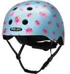 MELON City-Fahrradhelm "All Stars", flying roses - Hellblau