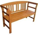 Garden Pleasure 2-Sitzer Gartenbank mit Rosendekoration - Braun