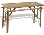 vidaXL Biertisch mit 2 B&auml;nken 100 cm Bambus - Braun