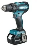 Makita DHP485RFJ, Handbohrmaschine, Ohne Schl&uuml;ssel, Schwarz, Blau, 1,3 cm,...