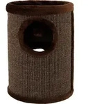 lionto Katzen Kratzturm, Sisal-Kratztonne 50 cm mit 2 Eing&auml;ngen & Kuschelbett,
