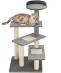 PawHut Kletterbaum Katzenbaum Spielbaum Katzenkratzbaum Treppe 5 Schichte Beige -