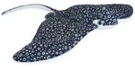 Wild Republic Plusch schwarzer Adler Rochen Spielzeug - 35 cm - Rochen - Schwarz