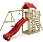 Spielturm Wickey MultiFlyer mit Schaukel und Rutsche in Rot - Rot