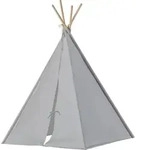 Kids Concept Tipi Zelt grau, Kinderzelt - 160 cm hoch - Grundfl&auml;che 110x110 cm