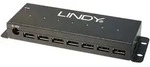 LINDY USB 2.0 Metall Hub 7 Port - Schwarz