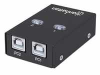 Manhattan 2-Port USB 2.0-Umschalter - 1 x USB-A-Port auf 2 x USB-B-Port -