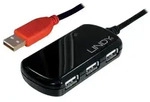 Lindy 4-Port USB 2.0 Hub, 480 Mbit/Sek, 12 m, USB 2.0/1.1, Win ME, 2000, XP, Vista