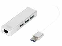 DIGITUS USB 3.0 Hub & Gigabit LAN Adapter 3-Port