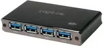LogiLink USB 3.0-Hub 4-Port Aluminium - Schwarz