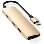 Satechi Type-C USB Passthrough HDMI Hub gold - Gold