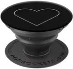 PopSockets 800667, Griffigkeit, Schwarz, Wei&szlig;, Jede Marke, Herzmuster, 39,7 mm, 39,7