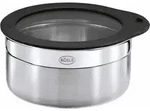 R&ouml;sle Dose mit Frischhaltedeckel &Oslash; 12 cm H&ouml;he 6 cm - Silber/Schwarz