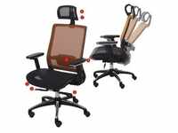 Bürostuhl MCW-A20, Schreibtischstuhl Drehstuhl, ergonomisch Kopfstütze...