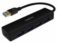 LogiLink USB 3.0 Hub 4-Port Kunstoffgehäuse schwarz