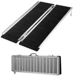 Wiltec Rollstuhlrampe faltbar 122 cm 270 kg, mobile Auffahrschiene als...