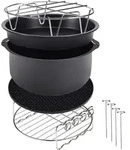 MONZANA&reg; Hei&szlig;luftfritteuse Zubeh&ouml;r XL 6,5L Fritteuse Set 9tlg mit...