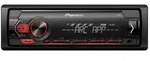 PIONEER MVH-S120UI 1-DIN-Autoradio mit roter Beleuchtung und USB, AUX - Schwarz