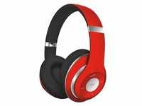 PLATINET FH0916R rot Over-Ear Bluetooth Kopfhörer mit FM-Radio und Micro-SD