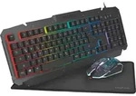 LogiLink ID0185, Kabelgebunden, USB, Membran Key Switch, QWERTY, RGB-LED, Schwarz -