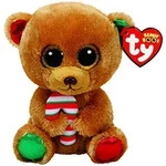 TY Beanie Boos M 24cm Glubschi Bella B&auml;r mit Zuckerstange Stofftier Weihnachten -
