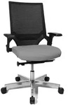 B&uuml;rodrehstuhl Punktsynchrontechnik schwarz/hellgrau 420-550mm Trgf.110kg TOPSTAR
