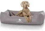 Knuffelwuff Kunstleder-Hundebett Sidney XL 105 x 75 cm grau