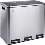 SVITA TM3X18 Treteimer 54 Liter 3x 18L Abfalleimer M&uuml;lleimer M&uuml;lltrennung Edelstahl