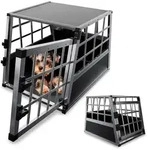 Juskys Alu Hunde-Transportbox M - 69&times;54&times;50 cm &ndash; Auto Hundebox robust &
