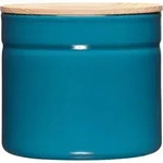 Riess Vorratsdose mit Eschenholzdeckel &Oslash;13cm 1,26L Blue Emaille - Blau