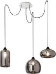 Fiona LED-H&auml;ngeleuchter aus Metall und geblasenem Rauchglas 3496-47-126 Fabas Luce