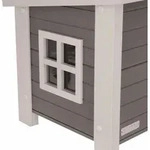 Kerbl ECO Katzenhaus Eli 57×45×43 cm Grau und Weiß - Grau