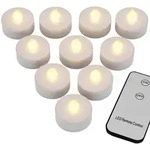 MONZANA LED Teelichter mit Fernbedienung, flackernd, 10er Set - Wei&szlig;