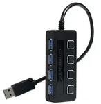 Sabrent HB-UM43, USB 3.2 Gen 1 (3.1 Gen 1) Type-A, 5000 Mbit/s, Schwarz, Status,