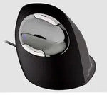 Evoluent Vertical Mause D small right hand/6 buttons/wired - Schwarz/Silber