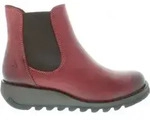FLY London Stiefelette Stiefelette Leder/Textil - Rot - 37