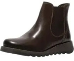 FLY London Stiefelette Stiefelette Leder/Textil - Dunkelbraun - 36