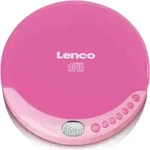 Lenco CD-011 - Tragbarer CD-Player mit Akku-Aufladefunktion - Pink - Rosa