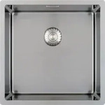 Solido 3D-Sp&uuml;le CAPP50R10 Edelstahl Sp&uuml;lbecken - Integral-Siebkorb&uuml;berlaufventil -