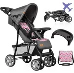 Lionelo Emma Buggy klein zusammenklappbar Kinderwagen mit Liegeposition Rosa - Rosa