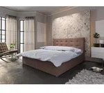 Boxspringbett Schlafzimmerbett LIBERTO 180x200cm Braun inkl.Bettkasten - Braun