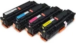 4 Toner kompatibel f&uuml;r HP CE410X CE411A CE412A CE413A 305A SET