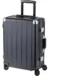 Alumaxx Reisetrolley Orbit - 40 x 55 x 20 cm, Aluminium, schwarz matt - Schwarz